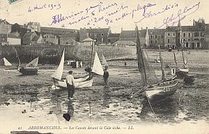 Landing Air Ship 1909 Arromanches Leblanc signed PC