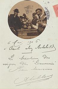 Landing Air Ship Limousin 1906 Creil Leblanc signed PC