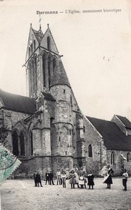 Dormans Church Balloon Flight Aeronaut Nicolleau signed Postcard 1908