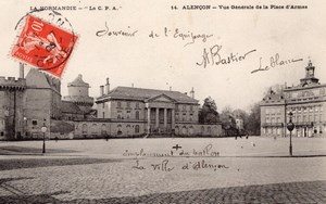 Alencon Balloon Flight Aeronaut Bastier signed Postcard 1906