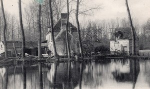 Houdancourt Moulin Masson Balloon Flight Aeronaut Girardon signed Postcard 1906