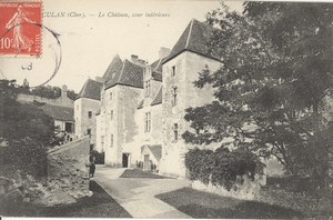 Culan Castle Cher Balloon Flight Aeronaut Corpel signed Postcard 1908