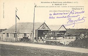 Pontlevoy Early French Aviation Morlat signed PC 1911