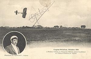 Cognac Early French Aviation Gibert signed PC 1910