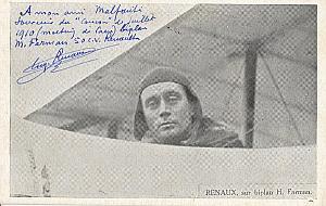 Caen Early French Aviation Renaux signed PC 1910