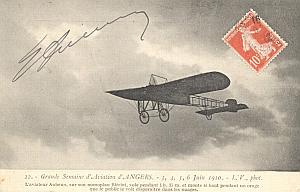 Angers Early French Aviation Aubrun signed PC 1910