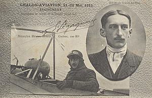 Chalon Early French Aviation Legagneux signed PC 1911