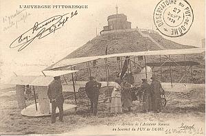 Puy de Dome Early French Aviation Renaux signed PC 1911