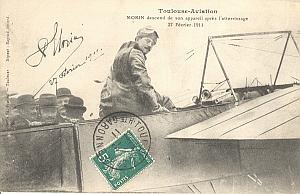 Toulouse Early French Aviation Morin signed PC 1911