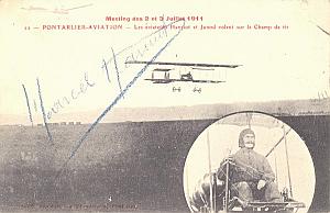 Pontarlier Early French Aviation Hanriot signed PC 1911