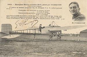 Anjou Early French Aviation Perreyon signed PC 1912