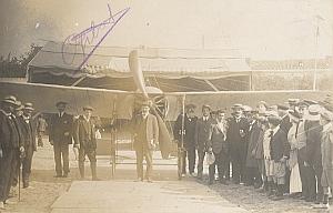 Royan Early French Aviation Gibert signed PC Photo 1911