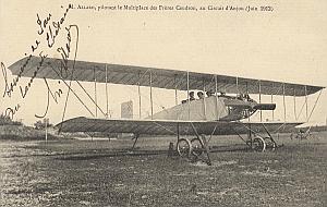 Pau Early French Aviation Caudron Allard signed PC 1912