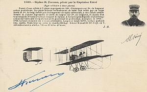 Eteve Early French Aviation Farman signed PC 1911