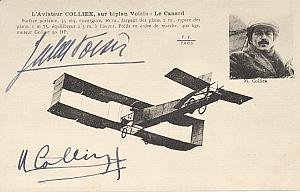 Early French Aviation Voisin Colliex signed PC 1911