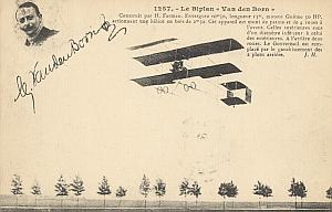 Rouen Early French Aviation Van den Born signed PC 1910