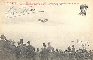 Betheny Early french Aviation Paulhan Signed PC 1909