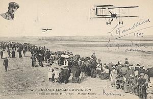 Betheny Early french Aviation Paulhan Signed PC 1909