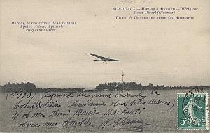 Bordeaux Early French Aviation Thomas Signed PC 1910