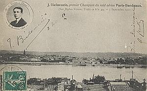 Bordeaux Early French Aviation Bielovuci Signed PC 1910