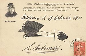 Bordeaux Early French Aviation Audemars Signed PC 1910