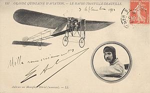 Trouville Early French Aviation Aubrun Signed PC 1910