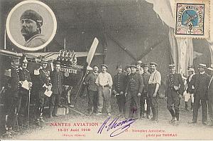 Nantes Early French Aviation Thomas Signed PC 1910