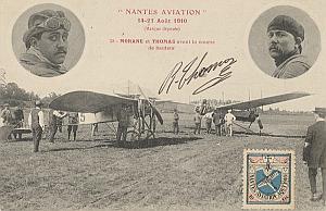 Nantes Early French Aviation Thomas Signed PC 1910