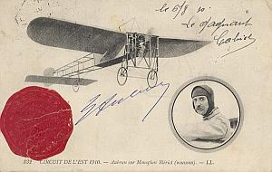 Nancy Early French Aviation Aubrun Signed PC 1910