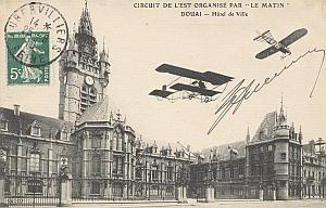 Douai Early French Aviation Aubrun Signed PC 1910