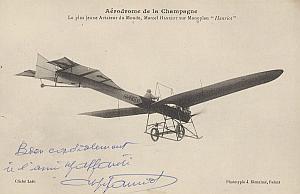 Reims Early French Aviation Hanriot Signed PC 1910