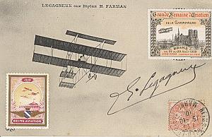 Reims Early French Aviation Legagneux Signed PC 1910