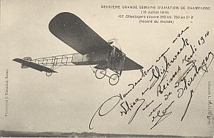 Reims Early French Aviation Olieslager Signed PC 1910