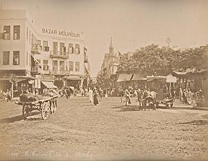 Mousky Street & Thebe Cairo Egypt Bonfils 2 Photos 1880