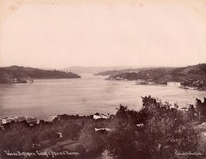 Asia Europe Coast Bosphorus Turkey Sebah Photo 1880