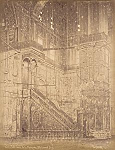 Mohamed Aly Mosquee Interior Cairo old Sebah Photo 1880