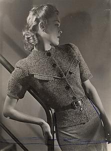 Anny Blatt Fashion Model Paris old Vigneau Photo 1935
