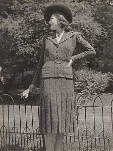 Anny Blatt Fashion Model Paris old Vigneau Photo 1935
