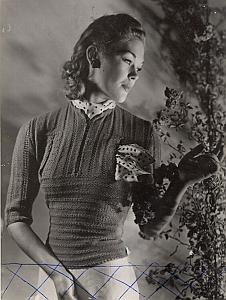 Anny Blatt Fashion Model Paris old Vigneau Photo 1935