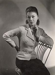 Anny Blatt Fashion Model Paris old Vigneau Photo 1935
