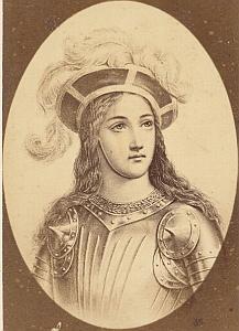 Jeanne d'Arc French Historic Old Jacotin CDV Photo 1875
