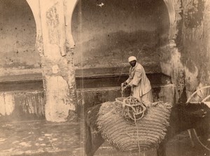 Essaouira Fountain Street Scene Morocco old Photo 1920