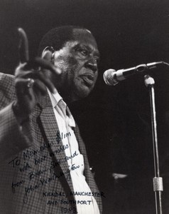 Pianist Memphis Slim Manchester Band on the Wall Brian Worthington Photo 1983