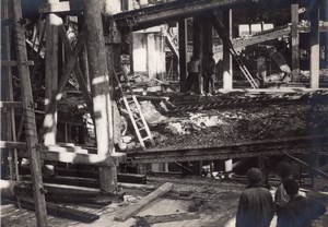 France Paris Fire Printemps Destruction Old Photo 1921