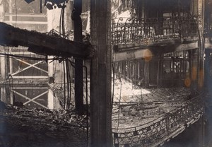 France Paris Fire Printemps Destruction Old Photo 1921