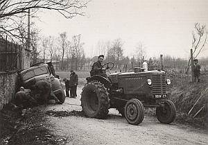 Truck Accident Tractor France Old Seeberger Photo 1940