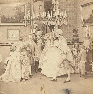 Louis XV Reconstitution Fashion Paris Stereo Photo 1870