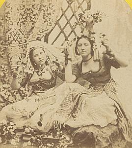 Catherinette Fashion Day France Old Stereo Photo 1870