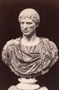 Brutus Bust Roman Empire Sculpture old Photo 1880