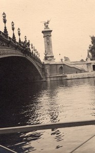 Pont Alexandre 3 Seine River Paris Post War Photo 1945